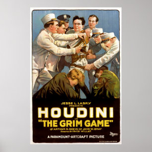Poster Houdini : Le Grim Game (1919) Vintage Toujours