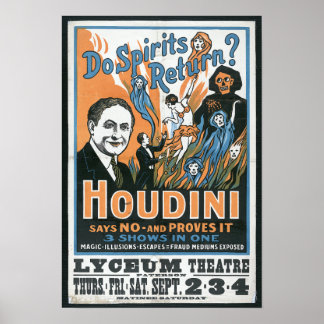 Poster Houdini SPirits Retour Magie Afficher l'affiche