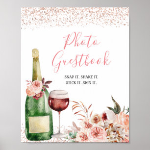 Poster Hourra to Love Pink Fête des mariées Photo Guestbo