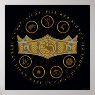 Poster HOUSE of the Dragon | Seven Kingdoms Crown Graphic