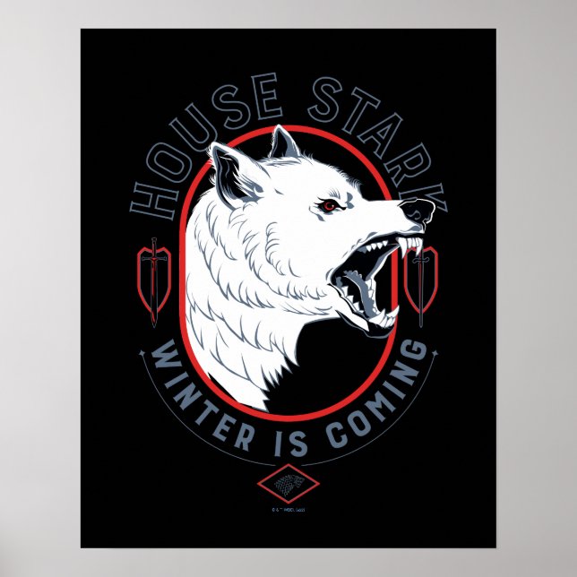 Poster House Stark - Winter Is Coming (Devant)