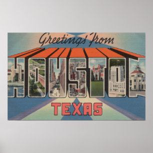 Poster Houston, le Texas - grandes scènes 3 de lettre