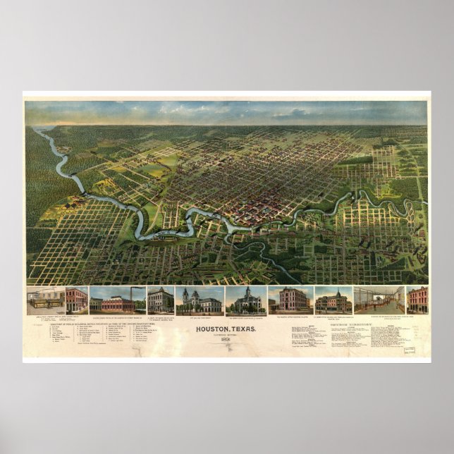Poster Houston, Texas... 1891 (Devant)