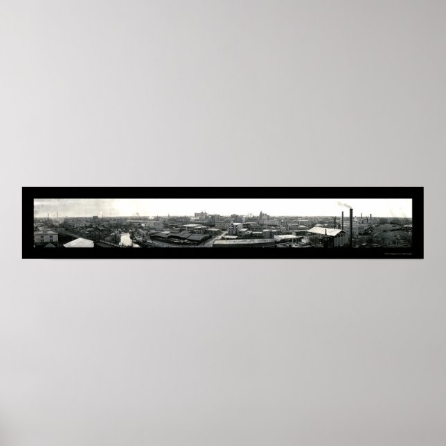 Poster Houston Texas Skyline Photo 1909 (Devant)