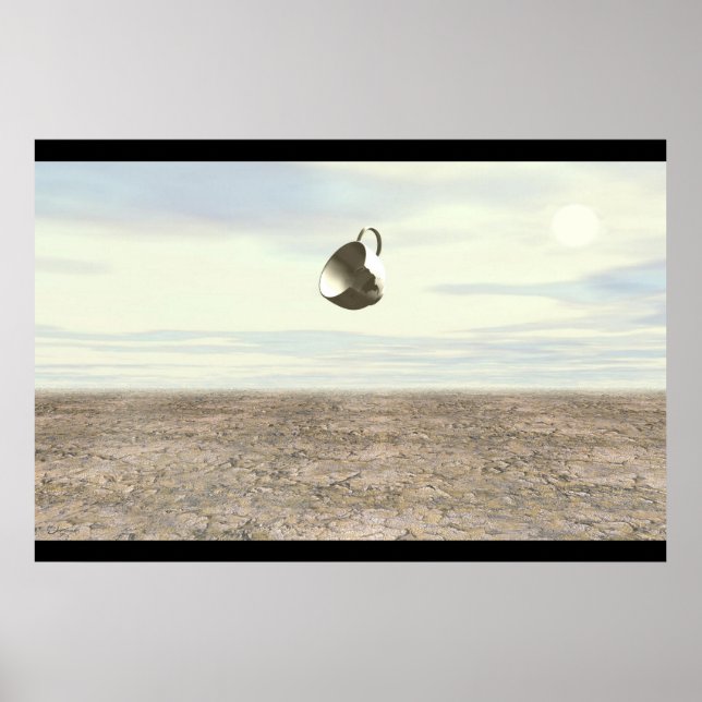 Poster Hovering Teacup cassé (Devant)