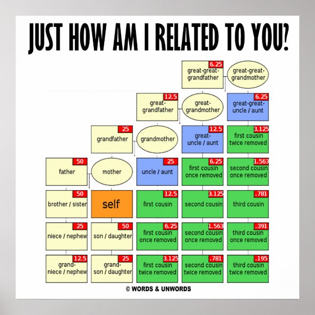 Poster "How Am I Related To You" ? (Généalogie) (Devant)