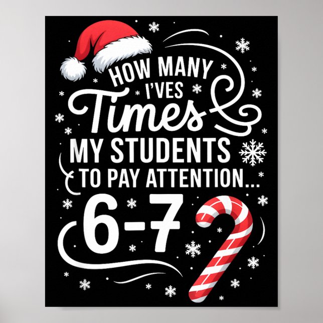 Poster How Many Times I've Asked My Students To Pay Atten (Devant)