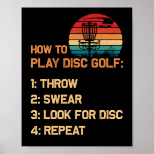 Poster How To Play Disc Golf Disc Golf Golfing Player