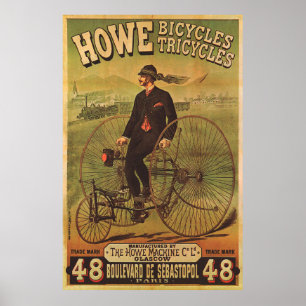 Poster Howe Bicycles Vintage