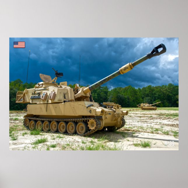 Poster HOWITZER AUTONOME - M109 Paladin (Devant)