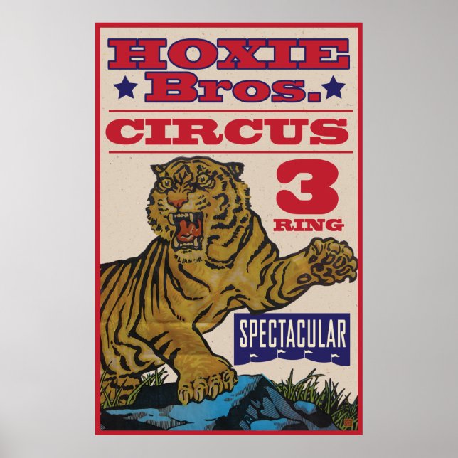 Poster Hoxie Bros. Cirque (Devant)