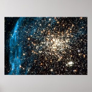 Poster Hubble images remarkable double cluster