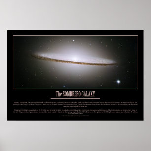 POSTER HUBBLE - LA GALAXIE SOMBRERO