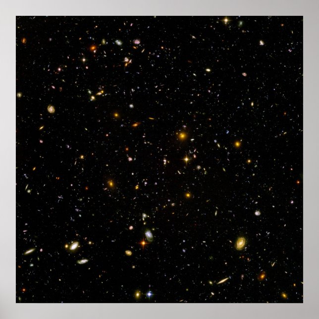Poster Hubble Ultra Deep Field Image Constellation Fornax (Devant)