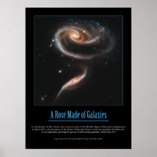 POSTER HUBBLE - UN ROSE FAIT DE GALAXIES
