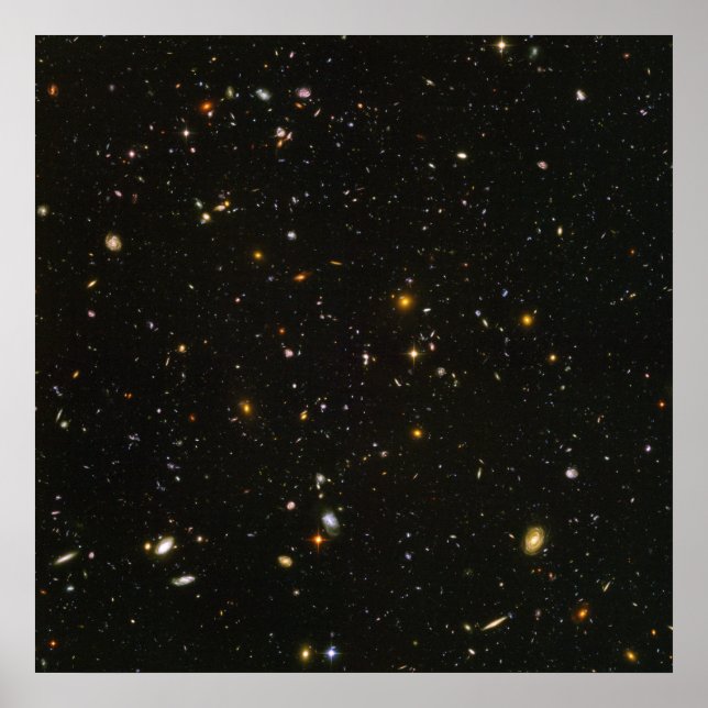 Poster Hubble voit des galaxies à profusion (Devant)