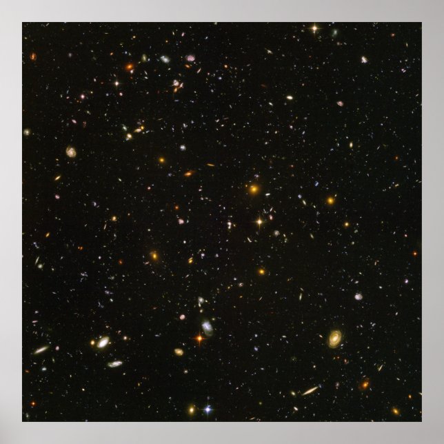 Poster Hubble vue de champ ultra profond - HUDF - Non com (Devant)