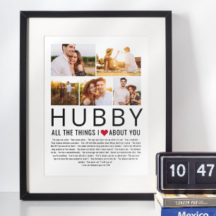 Poster Hubby Photo Collage Thèmes que nous aimons à propo
