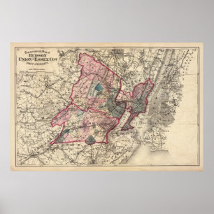 Poster Hudson, Union, Essex Cos, NJ