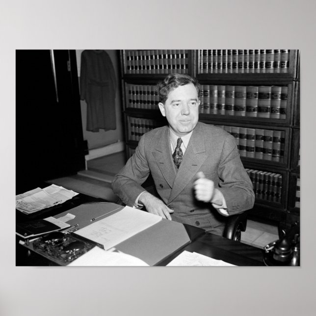 Poster Huey Long À Son Bureau - Le Kingfish - 1935 (Devant)