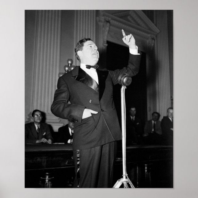 Poster Huey Long Donne Un Discours - 1935 (Devant)