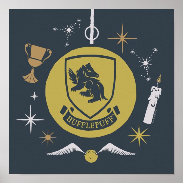 Poster HUFFLEPUFF™ - Graphique Bauble de vacances (Devant)