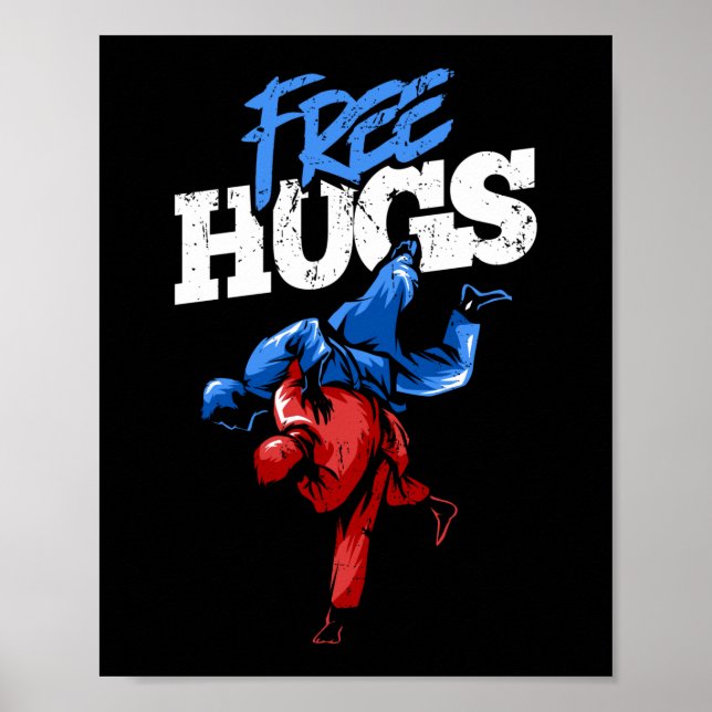 Poster Hugues Gratuites Arts Martiaux Jiu Jitsu Kung Fu (Devant)