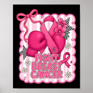 Poster Hugvyn Cancer du Sein Preppy Fight Support Boxe G