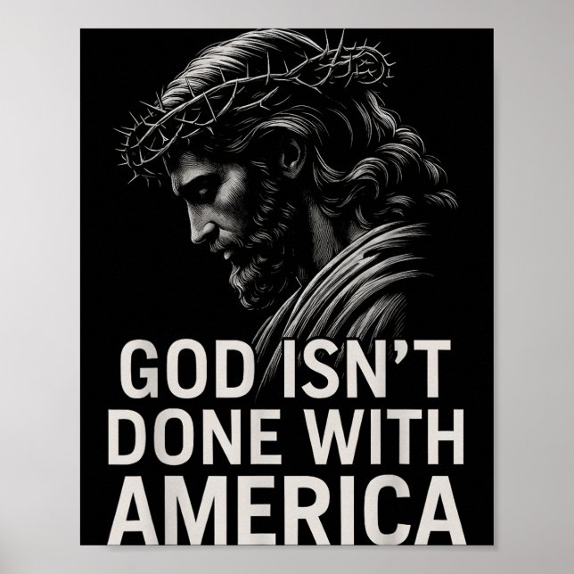 Poster Hugvyn God Isn’t Done With America Christian Faith (Devant)