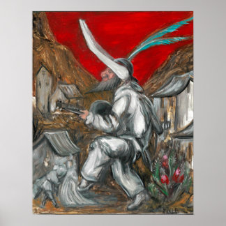 Poster Huile de Callot Fritellino sur Gesso par Toby Mikl