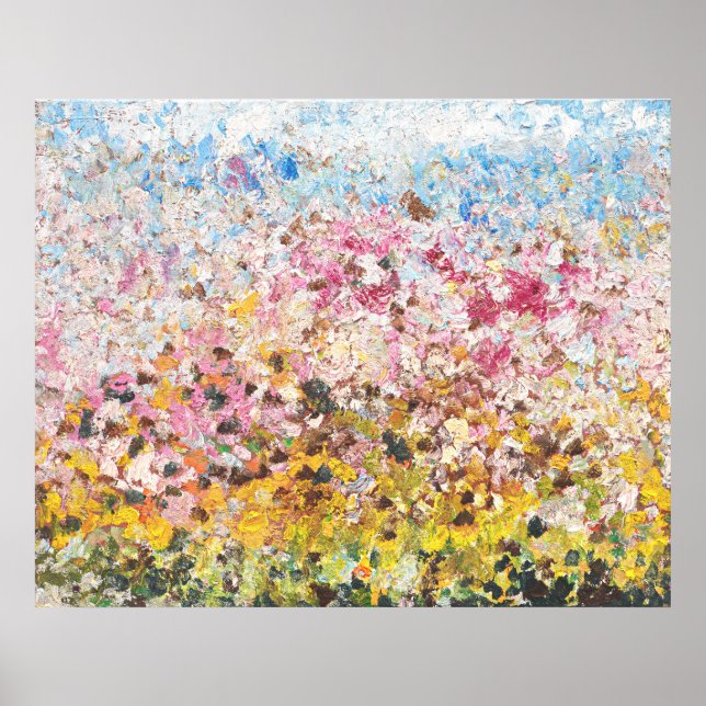 Poster Huile de printemps abstraite sur toile (Devant)