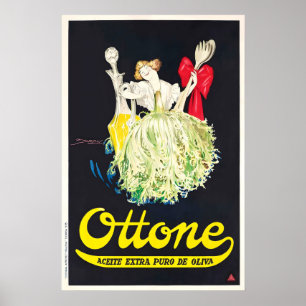 Poster Huile d'olive Ottone Mauzan Vintage Nourriture et