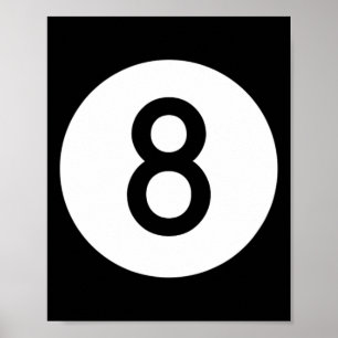 Poster Huit Bal Noir Huit Bal De Billard
