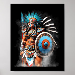 Poster Huitzilopochtli Aztec Soleil Et Dieu De Guerre Ten