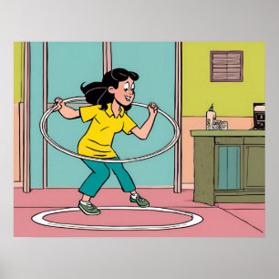 Poster Hula Hoop - Jouets pour enfants