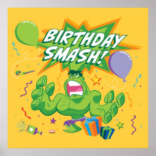 Poster Hulk Anniversaire Smash