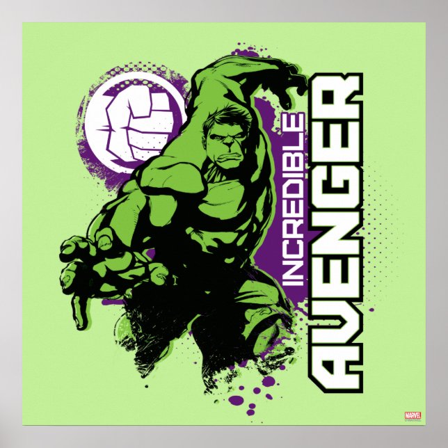 Poster Hulk Incroyable Vengeur (Devant)