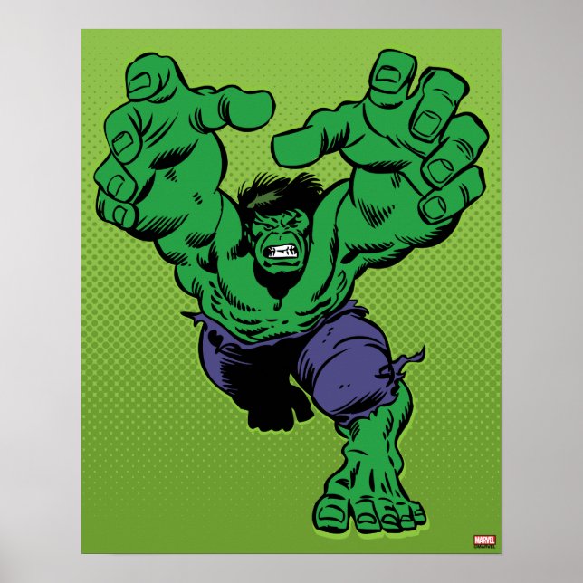 Poster Hulk Retro Grab (Devant)
