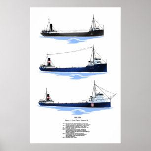Poster Hull 306 Histoire du cargo des Grands Lacs
