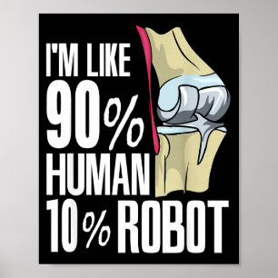 Poster Humain Robot Nouvelle Chirurgie Du Genou Blague Dr