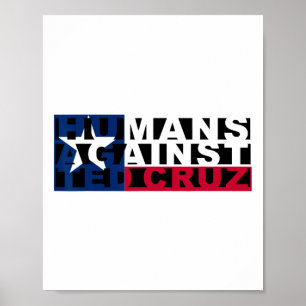 Poster Humains contre Ted Cruz