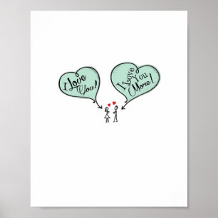 Poster Humains Je T'aime Je T'aime Plus Style Ludique