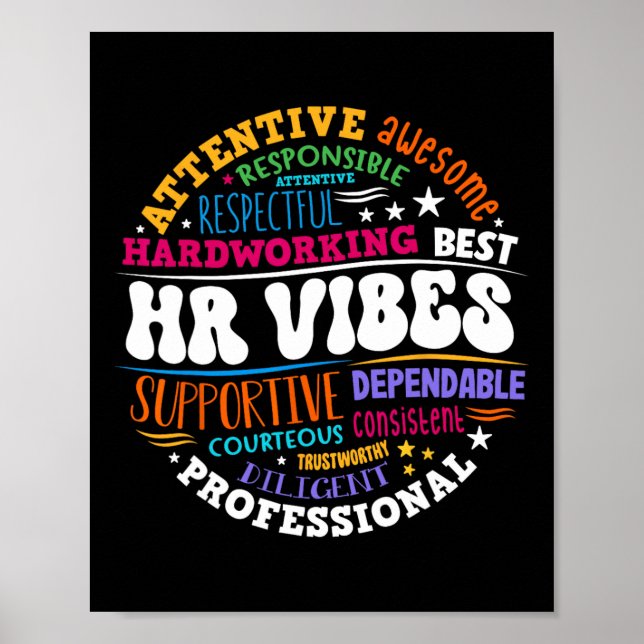 Poster Human Resources Hr Vibes Analyst Employee Apprecia (Devant)