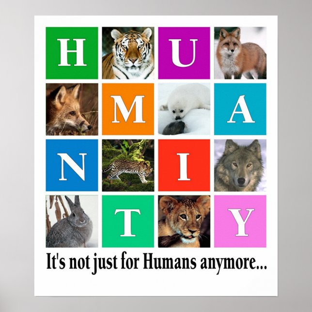 Poster Humanité, ce n'est plus seulement pour les humains (Devant)
