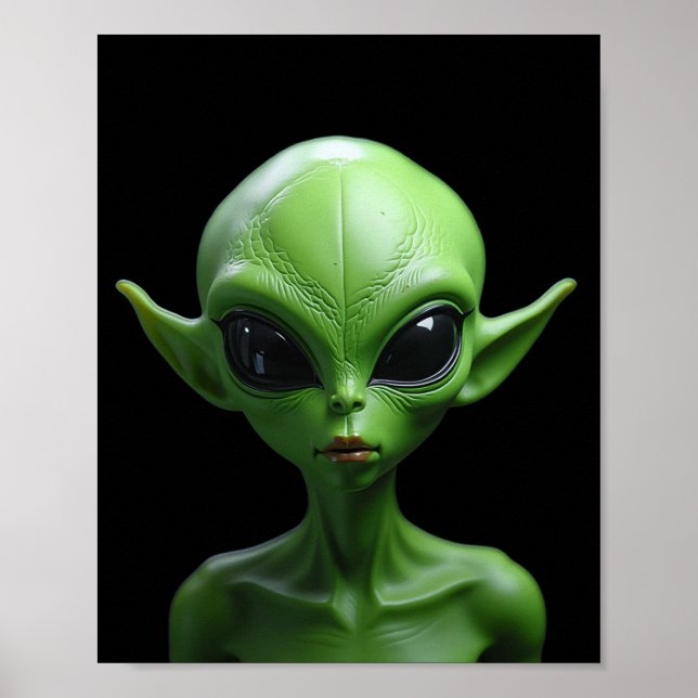 Poster humanoïde vert (Devant)