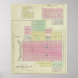 Poster Humboldt, Moran City et Laharp, Kansas