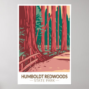 Poster Humboldt Redwoods State Park Avenue des Géants 