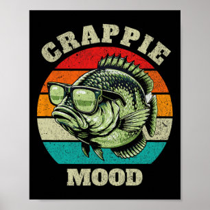 Poster Humeur de crapet amusante Rétro pêche Papa sarcast