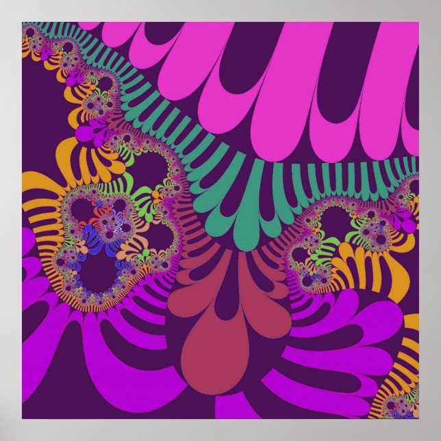 Poster Humeur violette et rose (Devant)