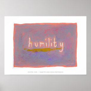 Poster Humilité - art coloré simple frais de peinture